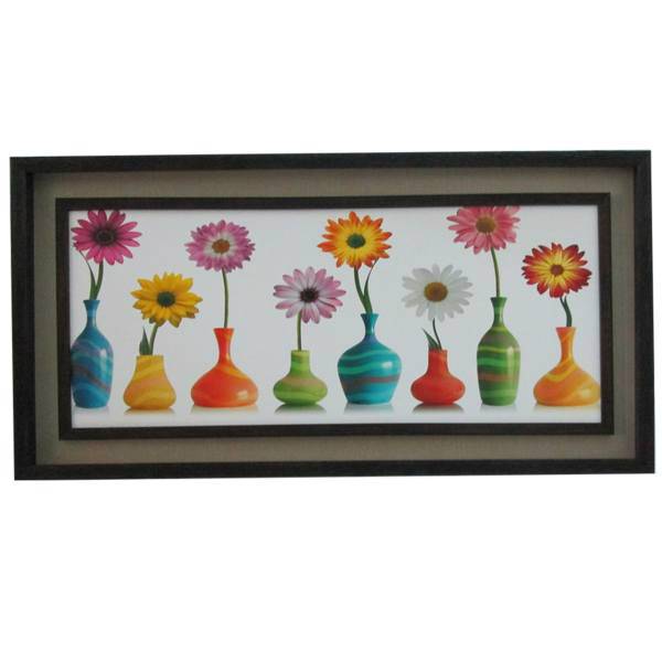 تابلو طرح گل و گلدان کد 1105