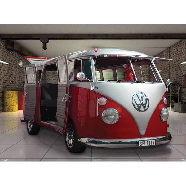 کاغذ دیواری 4 تکه 1وال مدل VW-003، 1Wall Giant Mural Red Volkswagen WallpaperVW-003 Giant