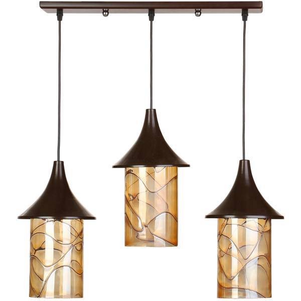 چراغ آویز چشمه نور 3 شعله کد G548/3H-BR، Cheshmeh Noor G548/3H-BR Three Flames Hanging Lamp