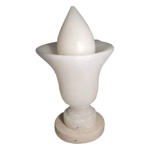 آباژور سنگ نمک طب سنگ طرح گلجام کد TA-6053، Tebsang Goljam TA-6053 Salt Stone Lamp