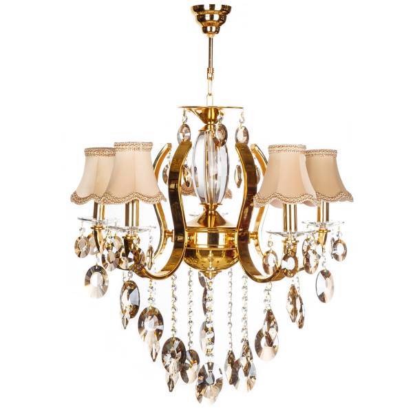 لوستر چشمه نور 5 شعله کد 886G، Cheshmeh Noor Five Branches 886G Chandelier