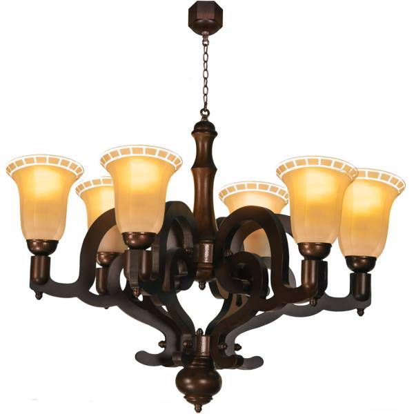 لوستر دارکار مدل رزا 6 شعله کد 267، Darkar 267 Roza Six Branches Chandelier