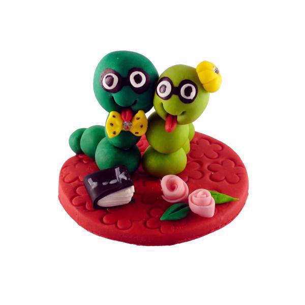 مجسمه خمیری ثمین مدل Lovely Worms، Samin Lovely Worms Dough Statue