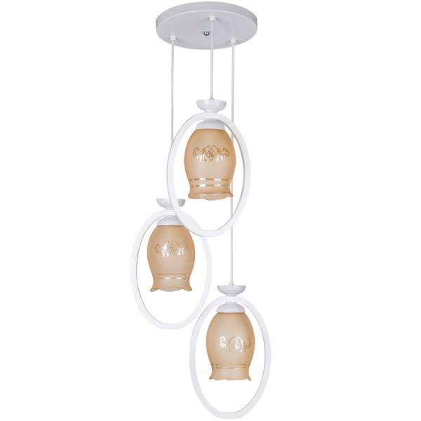 چراغ آویز چشمه نور 3 شعله کد G522/3H-WT، Cheshmeh Noor G522/3H-WT Three Branch Hanging Lamp