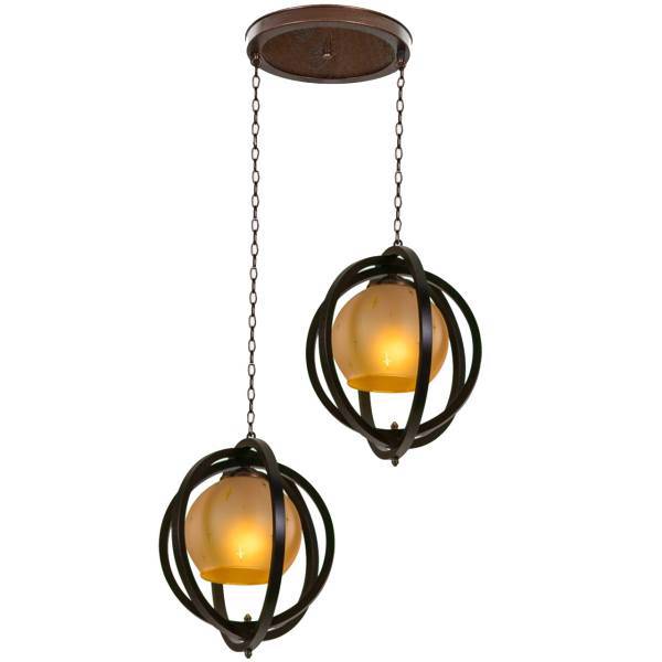 چراغ آویز دارکار مدل کره 2 شعله کد R78، Darkar R78 Two Branches Kore Hanging Lamp