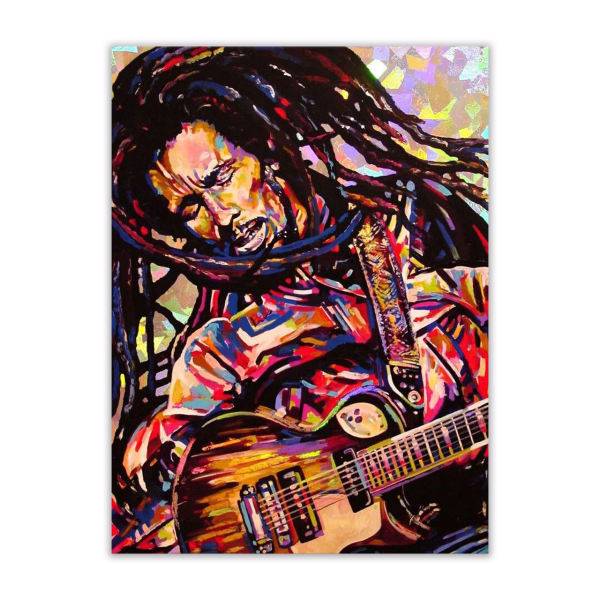 تابلو شاسی گالری سیمبا مدل E20 طرح Bob Marley، Simba Gallery E20 Bob Marley MDF Printed Mount