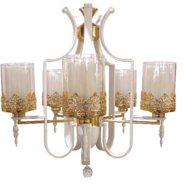 لوستر نبراس مدل نگین 5 شعله کد 617whg، Nebras 617whg negin five branches chandelier