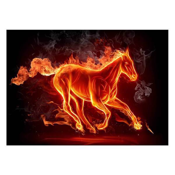 تابلو شاسی ونسونی طرح Fiery Horse سایز 50x70 سانتی متر، Wensoni Fiery Horse Chassis Size 50 x 70 Cm