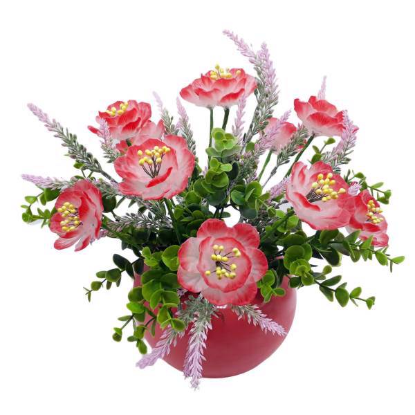 گلدان سرامیک و گل های کریستال دست ساز قشنگه کد Ghg-009، Ghashange Ghg-009 Crystal Flower And Ceramic Pot