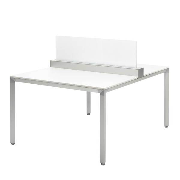 میز کار گروهی فرآذین مدل WSD 1001 سفید، Farazin WSD 1001 White Work Station Desk