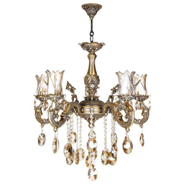 لوستر چشمه نور 6 شعله کد M3517/6A، Cheshmeh Noor M3517/6A Six Flames Chandelier