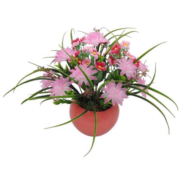 گلدان سرامیک و گل های کریستال دست ساز قشنگه کد Ghg-003، Ghashange Ghg-003 Crystal Flower And Ceramic Pot