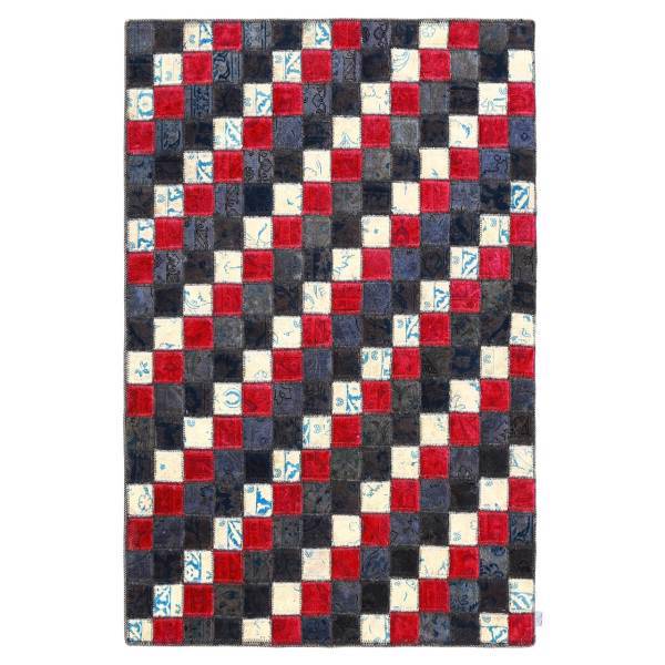 کلاژ فرش سه متری سبحه طرح چهل تکه پچ ورک کد FDC-4885