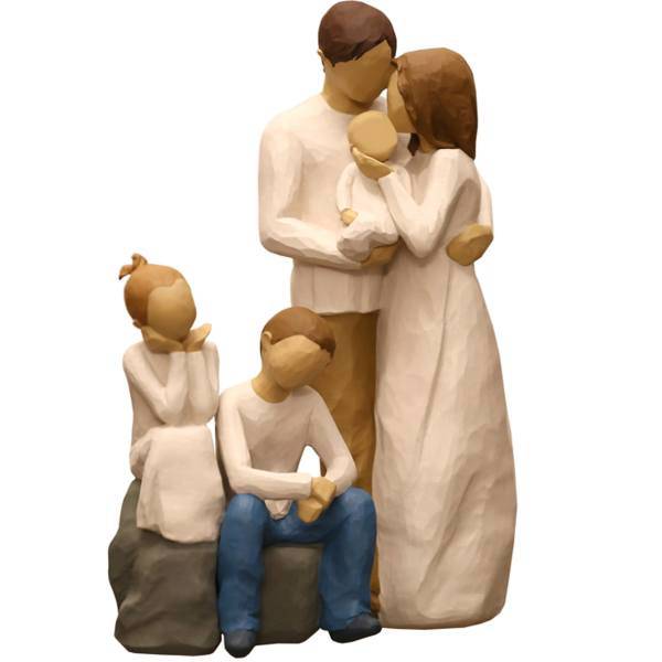 مجسمه امین کامپوزیت مدل Family Grouping کد535 بسته دوعددی، Amin Composite Family Grouping 535 Statue Pack Of 2