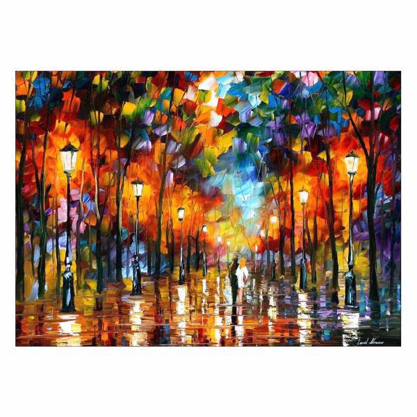 تابلو شاسی ونسونی طرح Leonid Afremov Evening Stroll سایز 50x70 سانتی متر، Wensoni Leonid Afremov Evening Stroll Chassis Size 50 x 70 Cm