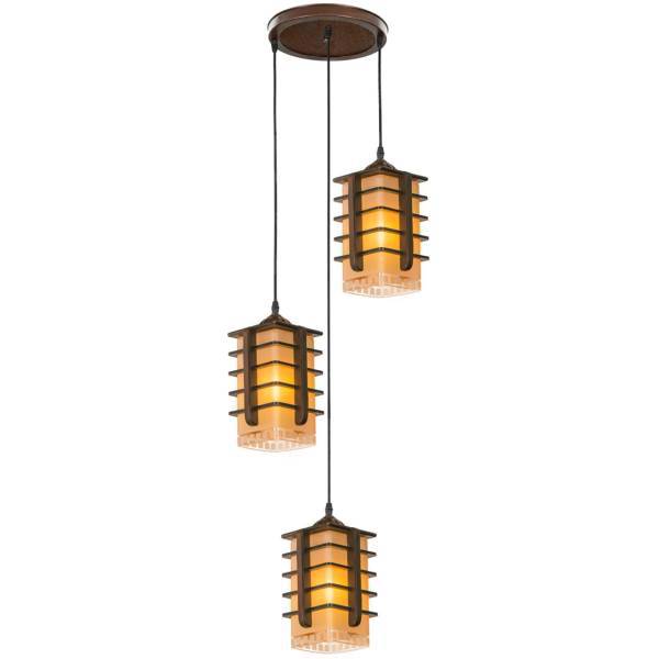 چراغ آویز دارکار مدل منچستر 3 شعله کد 121، Darkar 121 Manchester Three Branches Hanging Lamp