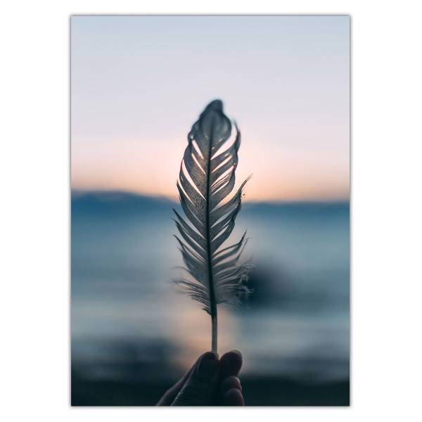 تابلو شاسی ونسونی طرح Alone Feather سایز 50 × 70 سانتی متر، Wensoni Alone Feather Chassis Size 50 x 70 Cm