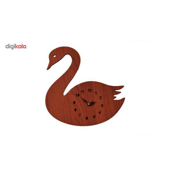 ساعت دیواری گالری چوب و کمان مدل swan