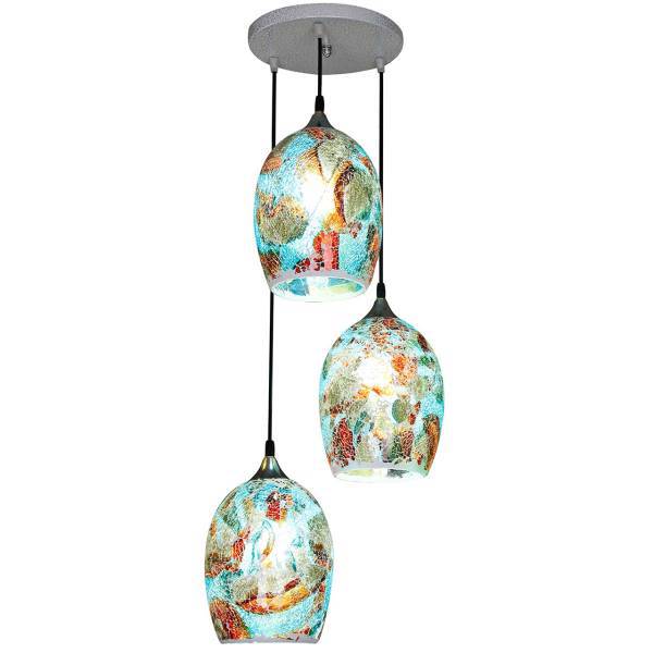 چراغ آویز چشمه نور 3 شعله کد 1277/3H-BR، Cheshmeh Noor 1277/3H-BR Three Branch Hanging Lamp