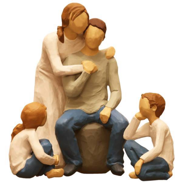 مجسمه امین کامپوزیت مدل Family Grouping کد 511 بسته 3 عددی، Amin Composite Family Grouping 511 Statue Pack Of 3