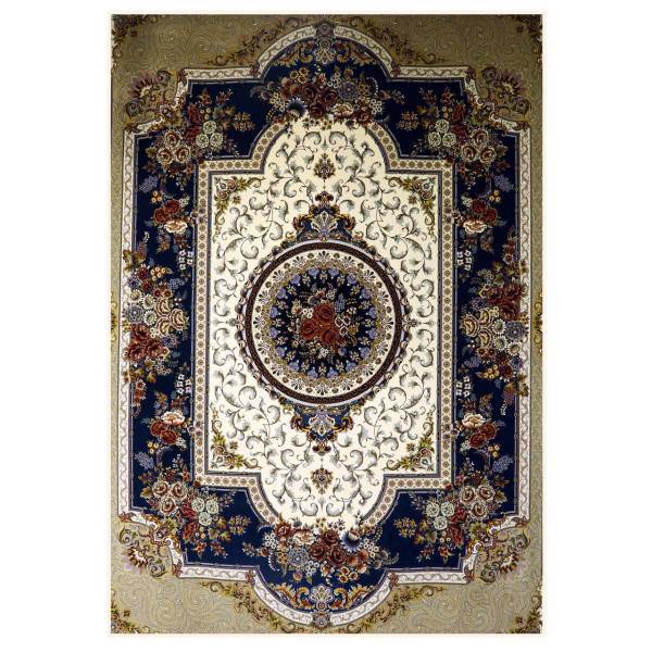 فرش ماشینی قیطران طرح ترنم کرم کد 0466