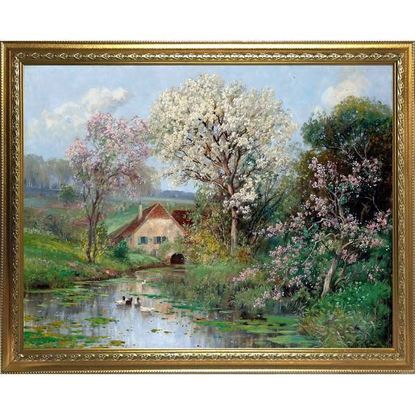 تابلو گالری هنری پیکاسو طرح منظره رودخانه کومو