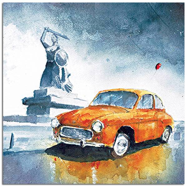 تابلو شاسی دکوگراف مدل Watercolor کد 254 سایز 20 × 20 سانتی متر، DecoGraph Watercolor 254 Chassis Size 25 x 20Cm