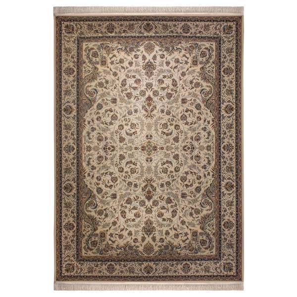 فرش ماشینی ساوین کد 3002 زمینه کرم حاشیه کرم