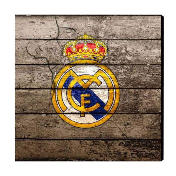 تابلو شاسی عرش مدل AS141 طرح Real Madrid C.F سایز 20x20 سانتی متر