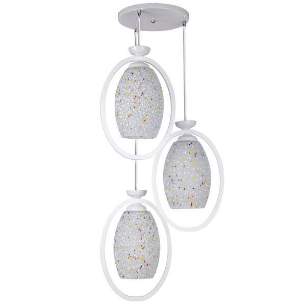 چراغ آویز چشمه نور 3 شعله کد G527/3H-WT، Cheshmeh Noor G527/3H-WT Three Branch Hanging Lamp