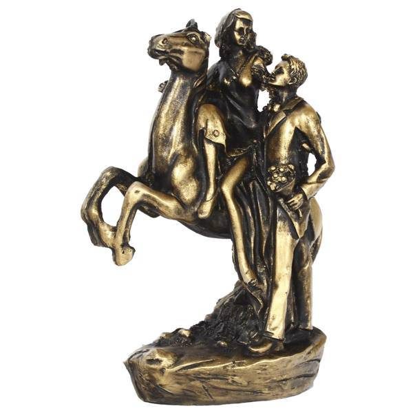 مجسمه طرح زوج اسب سوار 1 کد 020020161