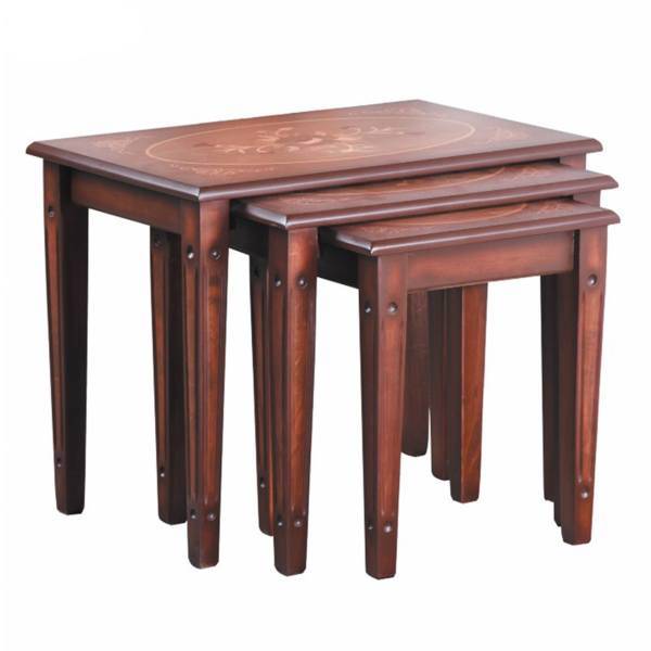 میز عسلی چشمه نور کد A-107 مجموعه 3 عددی، Cheshmeh Noor A107 Side Table - 3 Pcs