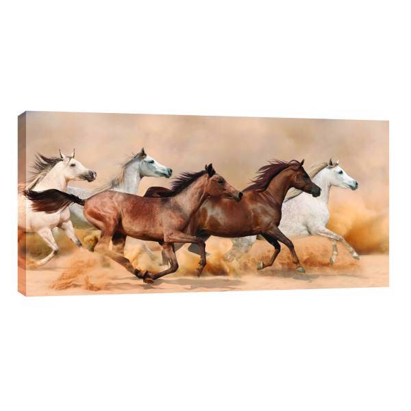 تابلو بوم آیریس طرح گله اسب کد Iris0017