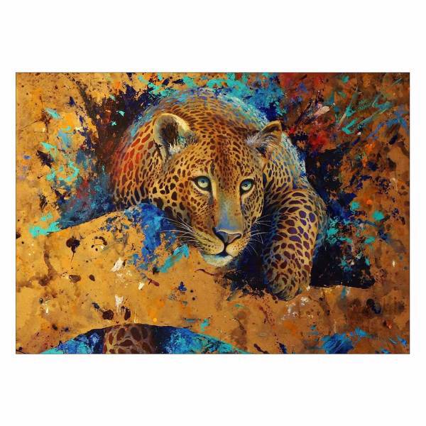 تابلو شاسی ونسونی طرح Tiger Art سایز 50x70 سانتی متر، Wensoni Tiger Art Chassis Size 50 x 70 Cm