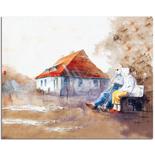 تابلو شاسی دکوگراف مدل Watercolor کد 246 سایز 20x25 سانتی متر، DecoGraph Watercolor 246 Chassis Size 20 x 25 Cm