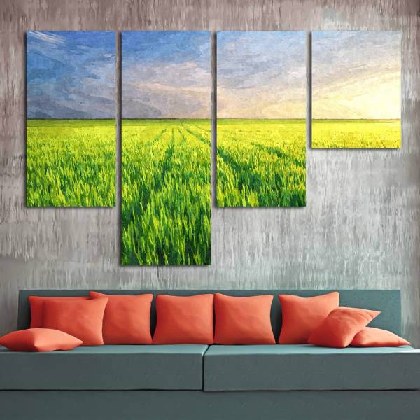 تابلوی دیواری 4 تکه بارمان مدل TA811