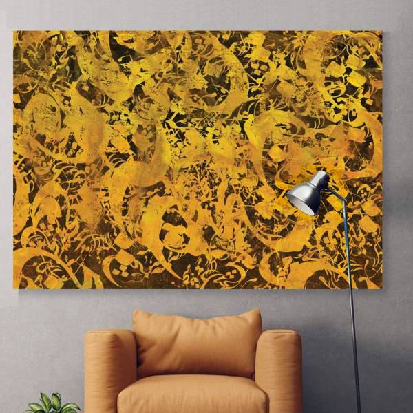 تابلو بوم خط روزتو طرح هیچ، Rouzeto Hich Canvas