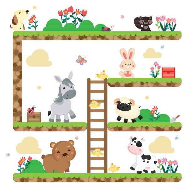 استیکر سالسو طرح بازی حیوانات، Salso Animal Games Sticker