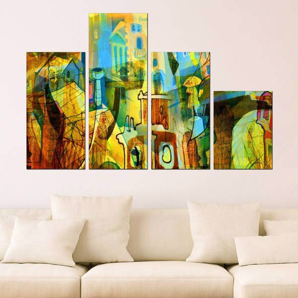 تابلو دیواری 4 تکه بارمان کد TA806