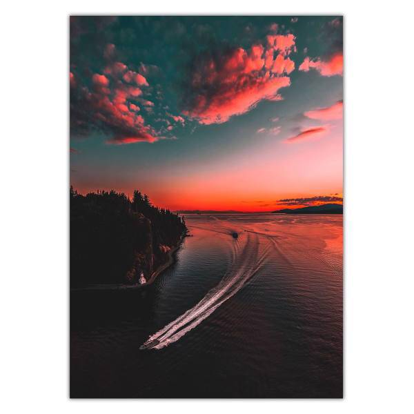 تابلو شاسی ونسونی طرح Colorful Shore سایز 30x40 سانتی متر، Wensoni Colorful Shore Chassis 40 x 30