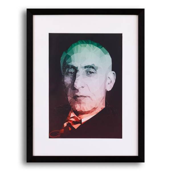 تابلو گروه هنری ارژنگ طرح دکتر محمد مصدق کد C008d سایز 30x40 سانتی متر، Arzhang Group C008d Mohammad Mosaddegh Decorative Wall Frame 30x40 Cm