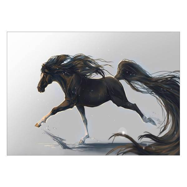 تابلو شاسی ونسونی طرح Running Horse Art سایز 50x70 سانتی متر، Wensoni Running Horse Art Chassis Size 50 x 70 Cm