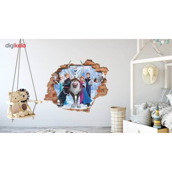 استیکر سه بعدی ژیوار طرح کارتون فروزن، Zhivar Frozen Cartoon 3D Wall Sticker