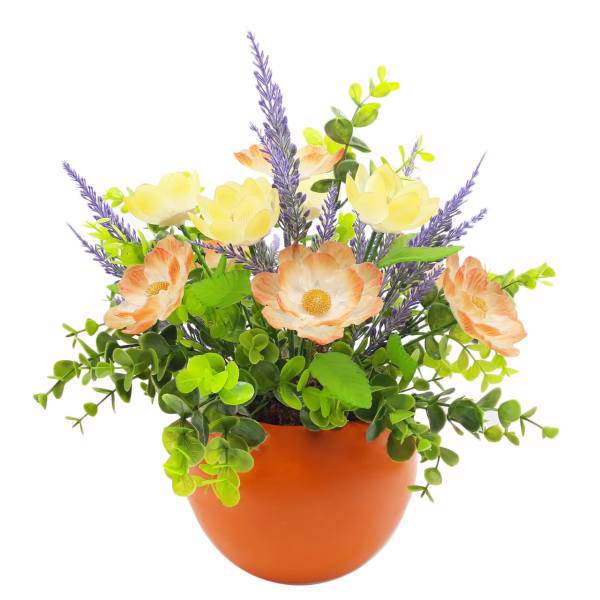 گلدان سرامیک و گل های کریستال دست ساز قشنگه کد Ghg-006، Ghashange Ghg-006 Crystal Flower And Ceramic Pot