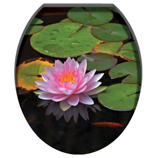 استیکر سرویس بهداشتی ژیوار طرح نیلوفر آبی، Zhivar Lotus 3D Toilet Sticker