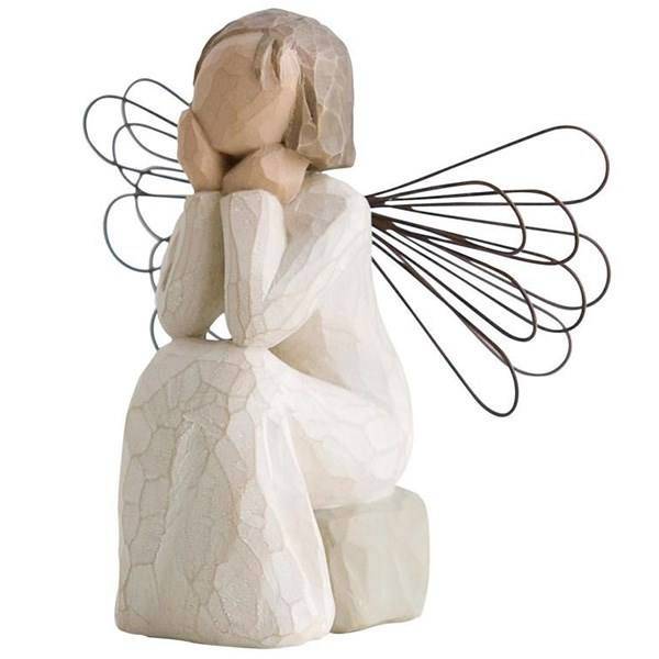 مجسمه ویلو تری مدل فرشته محافظت، Willow Tree Angel Of Caring 26079 Statue