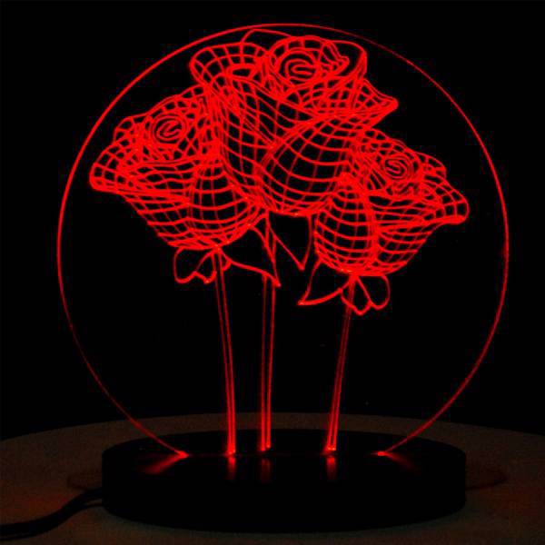 چراغ خواب سه بعدی سهیل مدل گل، Soheil Flower 3D Night Light