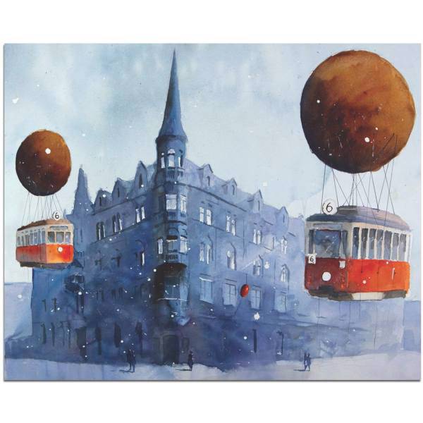 تابلو شاسی دکوگراف مدل Watercolor کد 244 سایز 20x25 سانتی متر، DecoGraph Watercolor 244 Chassis Size 20 x 25 Cm