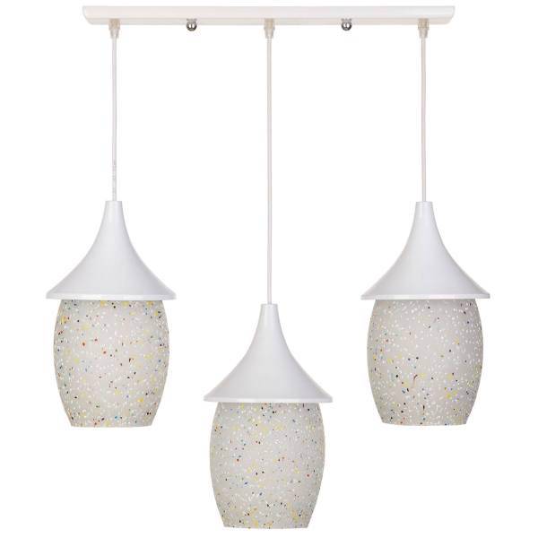 چراغ آویز چشمه نور 3 شعله کدG552/3H-WT، Cheshmeh Noor G552/3H-WT Three Flames Hanging Lamp