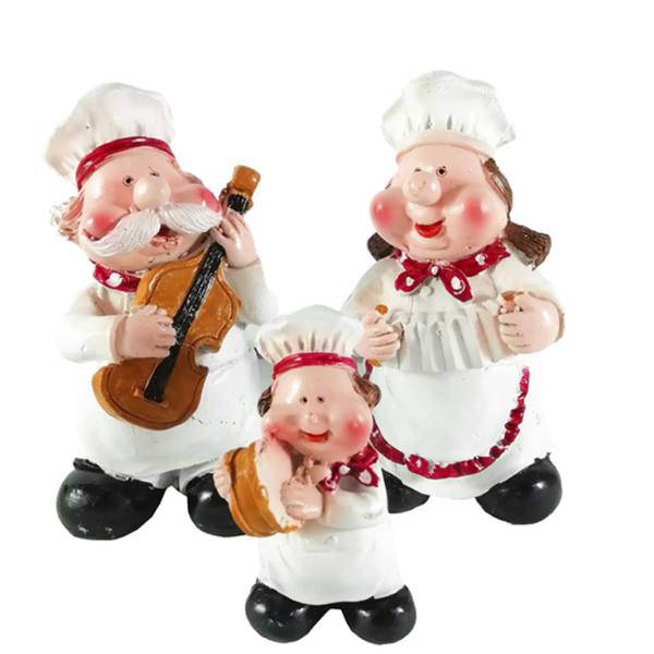 مجسمه آشپز نوازنده کد 020020179 بسته 3 عددی